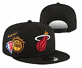 Heat Team Logo Black 75th Anniversary Adjustable Hat YD,baseball caps,new era cap wholesale,wholesale hats